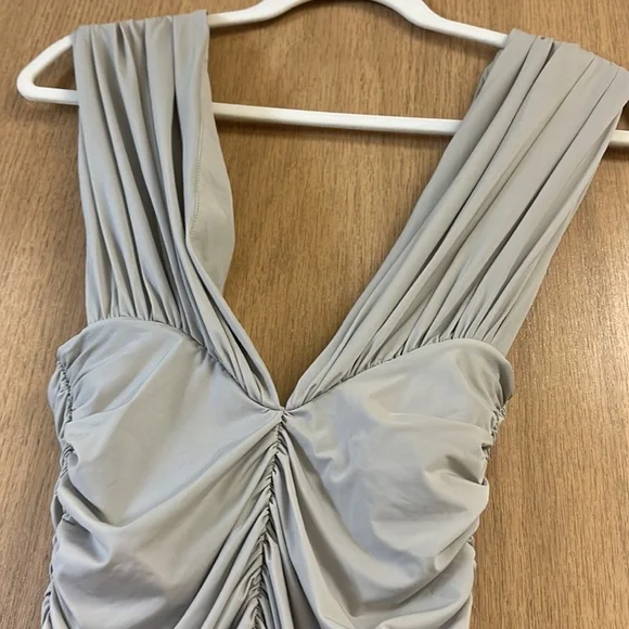 Keanan Plunging Ruched Mini Dress - Picture 5 of 8